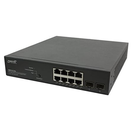 Transition Networks 8 Port Smart Managed POE Plus Switch SM8TAT2SA-NA